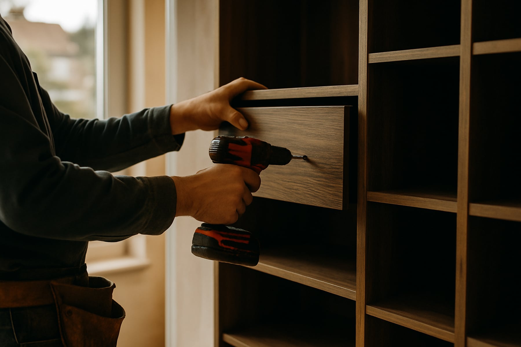 Einbauschrank fertig montiert